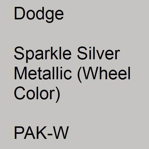 Dodge, Sparkle Silver Metallic (Wheel Color), PAK-W.